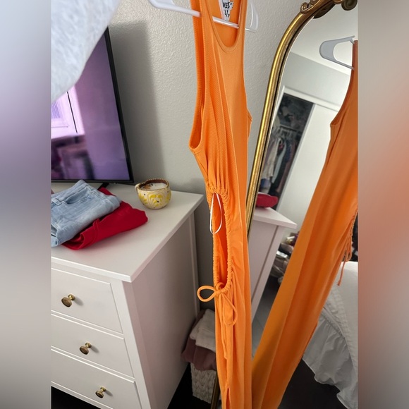 Princess Polly Orange Louie Midi Bodycon Dress Size 2 - Picture 8 of 12